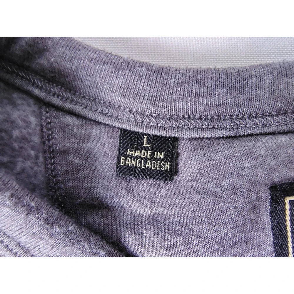 Jachs NY Mens Size L Soft Touch Fleece Crewneck Sweatshirt Gray Heather Pullover